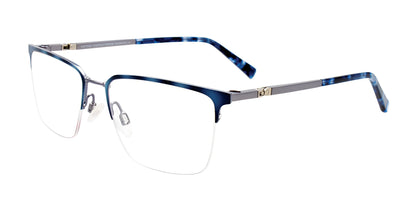 Clip & Twist CT274 Eyeglasses with Clip-on Sunglasses Matt Demi Blue & Matt Lit Blue