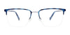 Clip & Twist CT274 Eyeglasses with Clip-on Sunglasses | Size 51 / Matt Demi Blue & Matt Lit Blue