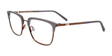 Clip & Twist CT275 Eyeglasses with Clip-on Sunglasses Matt Grey & Satin Copper