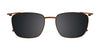 Clip & Twist CT275 Eyeglasses with Clip-on Sunglasses | Size 54 / Matt Blue & Satin Blue