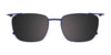 Clip & Twist CT275 Eyeglasses with Clip-on Sunglasses | Size 54 / Matt Blue & Satin Blue