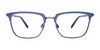 Clip & Twist CT275 Eyeglasses with Clip-on Sunglasses | Size 54 / Matt Blue & Satin Blue