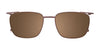 Clip & Twist CT276 Eyeglasses with Clip-on Sunglasses | Size 52 / Black & Grey Striped