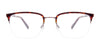 Clip & Twist CT276 Eyeglasses with Clip-on Sunglasses | Size 52 / Black & Grey Striped