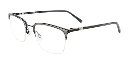 Clip & Twist CT276 Eyeglasses with Clip-on Sunglasses Black & Grey Striped