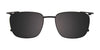 Clip & Twist CT276 Eyeglasses with Clip-on Sunglasses | Size 52 / Black & Grey Striped