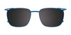 Clip & Twist CT276 Eyeglasses with Clip-on Sunglasses | Size 52 / Black & Grey Striped