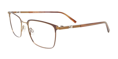 Clip & Twist CT277 Eyeglasses with Clip-on Sunglasses Br Brn & Rust Gld / Brn Gld