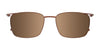 Clip & Twist CT277 Eyeglasses with Clip-on Sunglasses | Size 55 / Brown & Rustic Gold