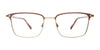 Clip & Twist CT277 Eyeglasses with Clip-on Sunglasses | Size 55 / Brown & Rustic Gold