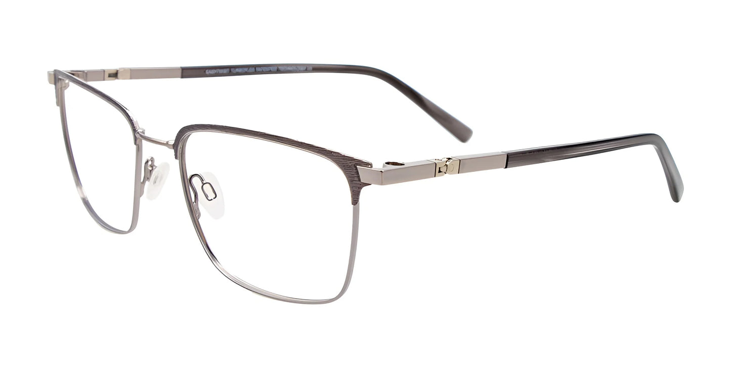 Clip & Twist CT277 Eyeglasses with Clip-on Sunglasses Br Grey & Steel / Grey & Steel