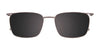 Clip & Twist CT277 Eyeglasses with Clip-on Sunglasses | Size 55 / Brown & Rustic Gold