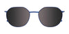 Clip & Twist CT278 Eyeglasses with Clip-on Sunglasses | Size 49 / Satin Blue/Gradient Blue