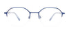 Clip & Twist CT278 Eyeglasses with Clip-on Sunglasses | Size 49 / Satin Blue/Gradient Blue