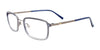Clip & Twist CT279 Eyeglasses with Clip-on Sunglasses | Size 53 / Cryst Gr & Steel
