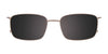 Clip & Twist CT279 Eyeglasses with Clip-on Sunglasses | Size 53 / Cryst Gr & Steel