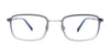 Clip & Twist CT279 Eyeglasses with Clip-on Sunglasses | Size 53 / Cryst Gr & Steel