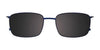 Clip & Twist CT279 Eyeglasses with Clip-on Sunglasses | Size 53 / Cryst Gr & Steel