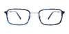 Clip & Twist CT279 Eyeglasses with Clip-on Sunglasses | Size 53 / Cryst Gr & Steel