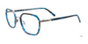 Clip & Twist CT280 Eyeglasses with Clip-on Sunglasses | Size 50 / Blue Tortoise & Steel