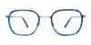 Clip & Twist CT280 Eyeglasses with Clip-on Sunglasses | Size 50 / Blue Tortoise & Steel