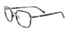 Clip & Twist CT280 Eyeglasses with Clip-on Sunglasses | Size 50 / Green Tortoise & Green