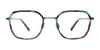 Clip & Twist CT280 Eyeglasses with Clip-on Sunglasses | Size 50 / Blue Tortoise & Steel
