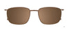 Clip & Twist CT281 Eyeglasses with Clip-on Sunglasses | Size 53 / Antique Gold & Brown