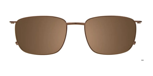 Clip & Twist CT281 Eyeglasses with Clip-on Sunglasses / Size 53 / Antique Gold & Brown