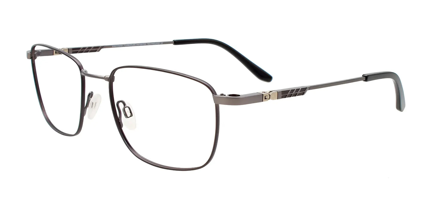 Clip & Twist CT281 Eyeglasses with Clip-on Sunglasses Grey & Dark Grey