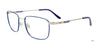 Clip & Twist CT281 Eyeglasses with Clip-on Sunglasses | Size 53 / Steel & Blue