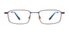 Clip & Twist CT282 Eyeglasses with Clip-on Sunglasses | Size 49 / Black & Blue