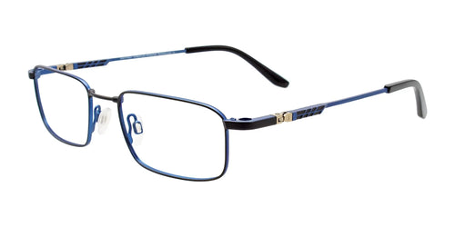 Clip & Twist CT282 Eyeglasses with Clip-on Sunglasses / Size 49 / Black & Blue