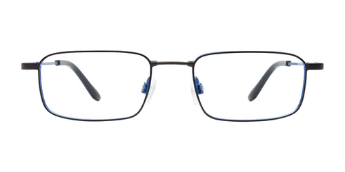 Clip & Twist CT282 Eyeglasses with Clip-on Sunglasses / Size 49 / Black & Blue