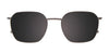 Clip & Twist CT283 Eyeglasses with Clip-on Sunglasses | Size 52 / Dark Steel & Amber Tortoise