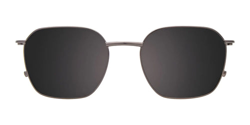 Clip & Twist CT283 Eyeglasses with Clip-on Sunglasses / Size 52 / Dark Steel & Amber Tortoise