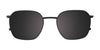 Clip & Twist CT283 Eyeglasses with Clip-on Sunglasses | Size 52 / Dark Steel & Amber Tortoise