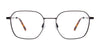 Clip & Twist CT283 Eyeglasses with Clip-on Sunglasses | Size 52 / Dark Steel & Amber Tortoise