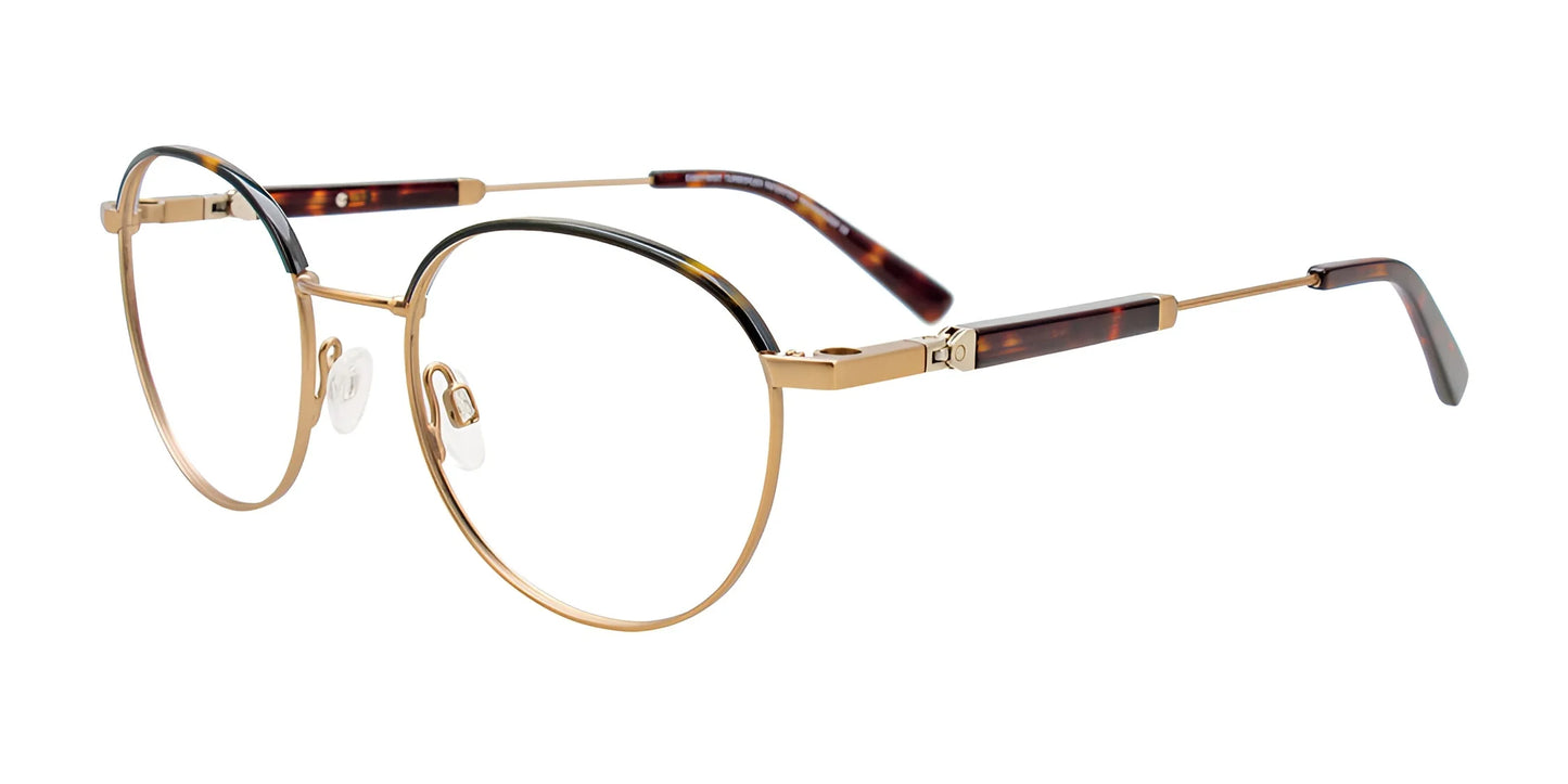 Clip & Twist CT284 Eyeglasses Soft Gold & Dark Tortoise