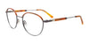 Clip & Twist CT284 Eyeglasses with Clip-on Sunglasses | Size 50 / Steel & Demiblond