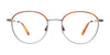 Clip & Twist CT284 Eyeglasses with Clip-on Sunglasses | Size 50 / Silver & Blue