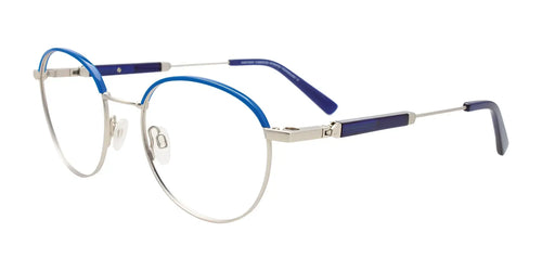 Clip & Twist CT284 Eyeglasses with Clip-on Sunglasses / Size 50 / Silver & Blue