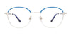 Clip & Twist CT284 Eyeglasses with Clip-on Sunglasses | Size 50 / Silver & Blue