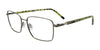 Clip & Twist CT286 Eyeglasses | Size 55 / Steel & Olive
