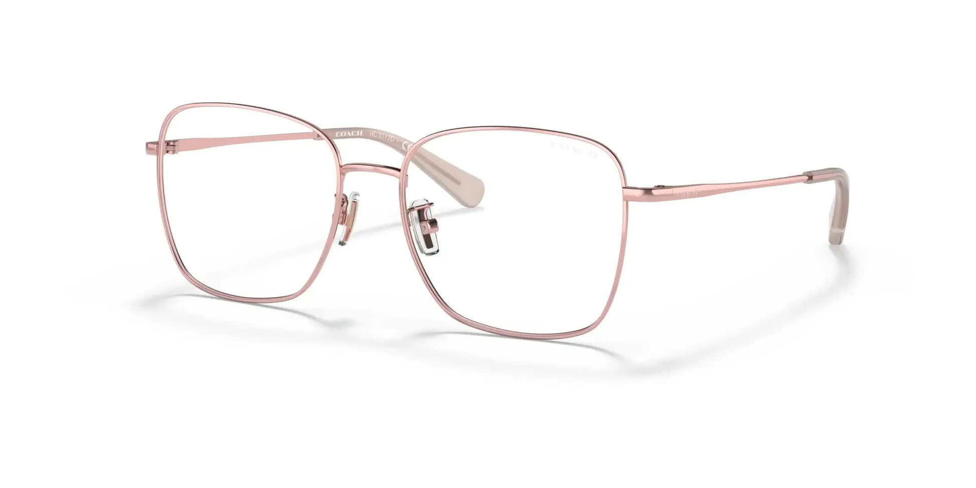 Coach HC5117D Eyeglasses Shiny Rose Gold / Clear + Blue Light + Etc