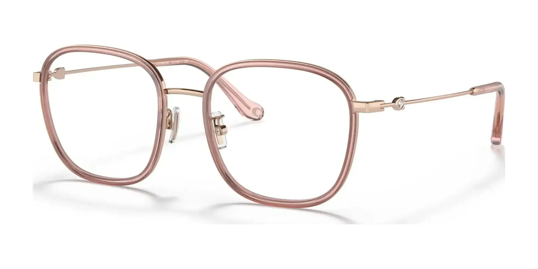 Coach HC5142BD Eyeglasses Rose Gold / Transparent Pink