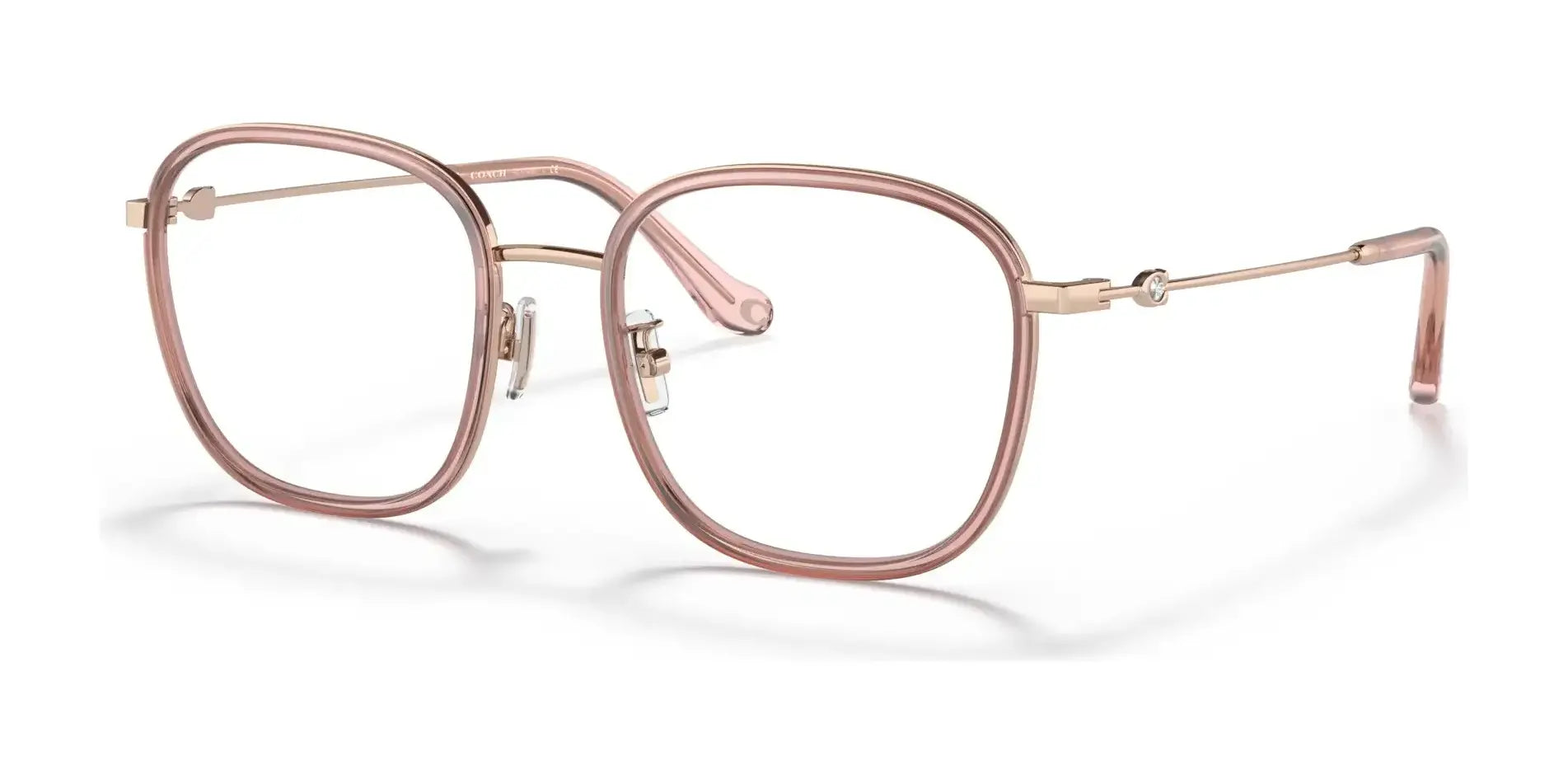Coach HC5142BD Eyeglasses Rose Gold / Transparent Pink