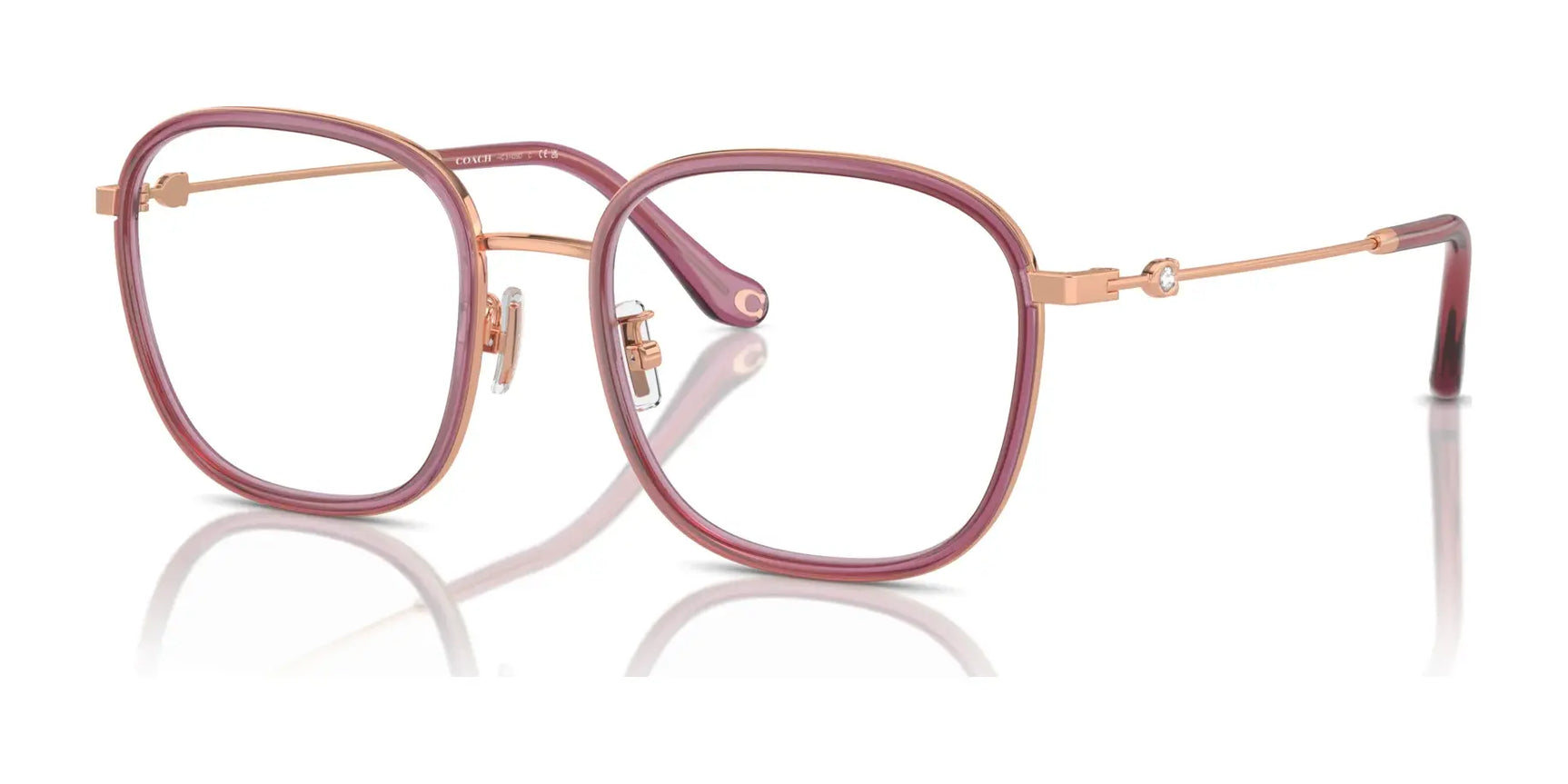 Coach HC5142BD Eyeglasses Rose Gold / Transparent Mauve