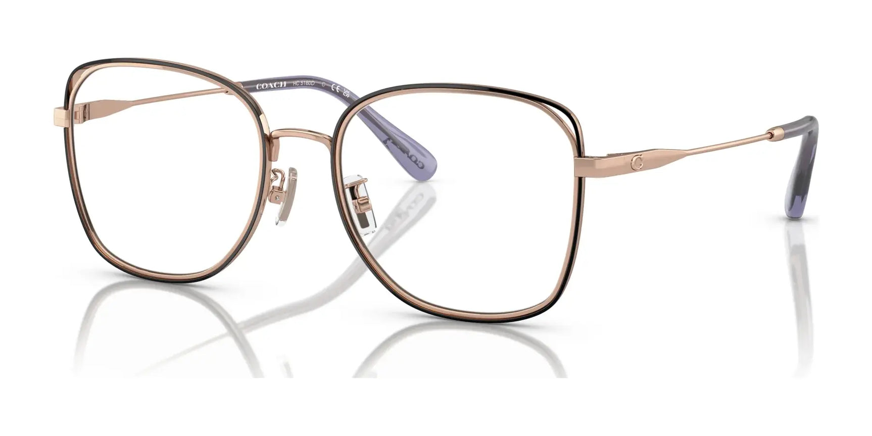 Coach HC5160D Eyeglasses Shiny Rose Gold / Black