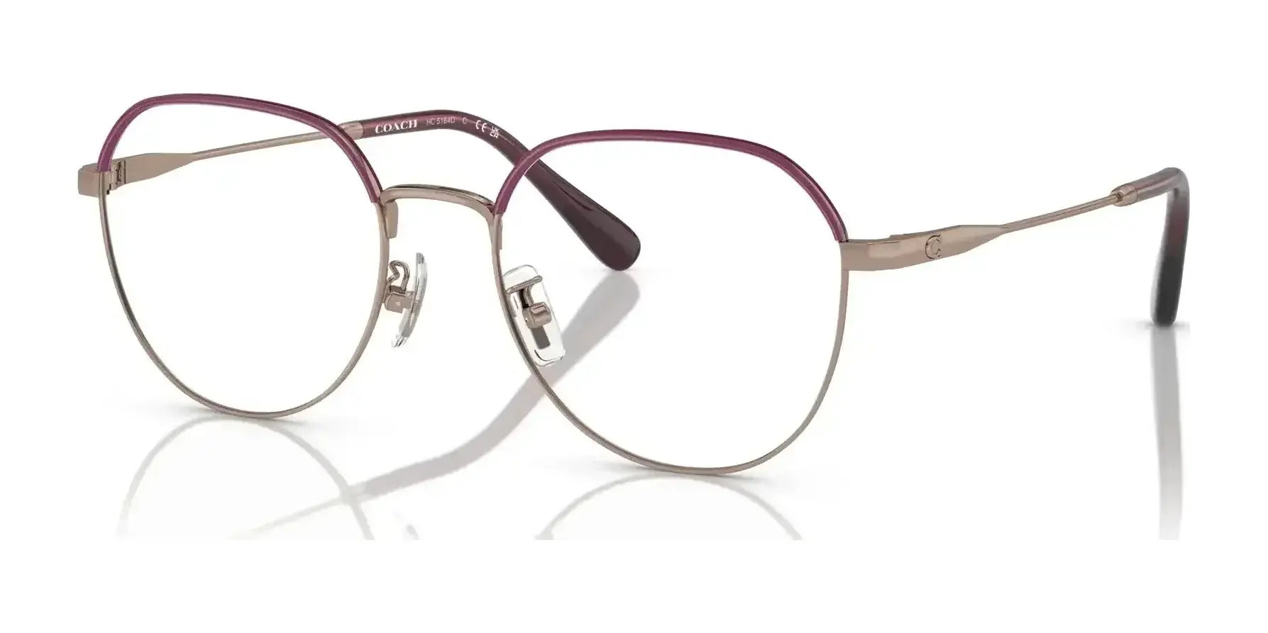 Coach HC5164D Eyeglasses Rose Gold / Burgundy